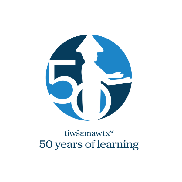 logo for tiwsemawtxw campus 50th anniversary